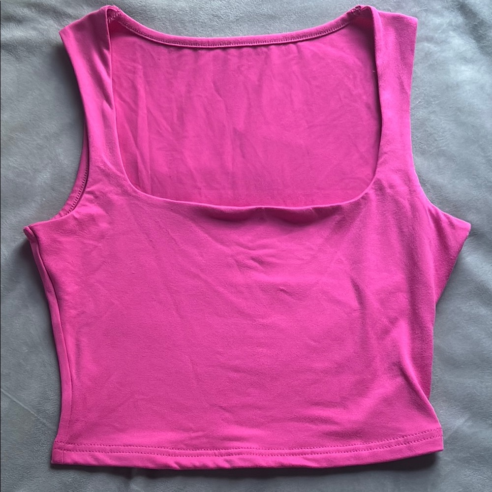 (3 for 15) Pink Crop Top - Picture 2 of 2